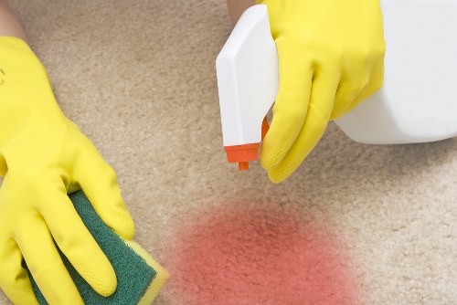Professional steam carpet cleaning in a Upton Park home