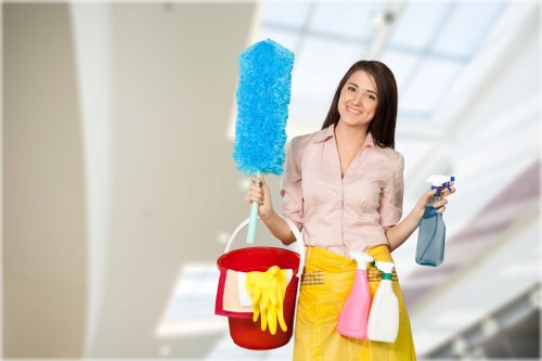 Waste management and responsible disposal during cleaning work